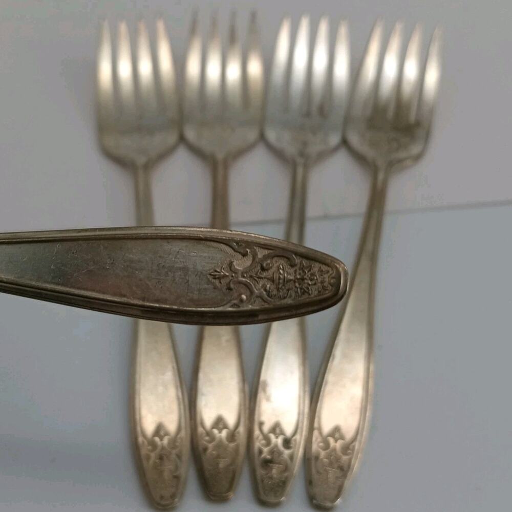 5X SF International Princess-Lady Doris Silverplate Salad Forks